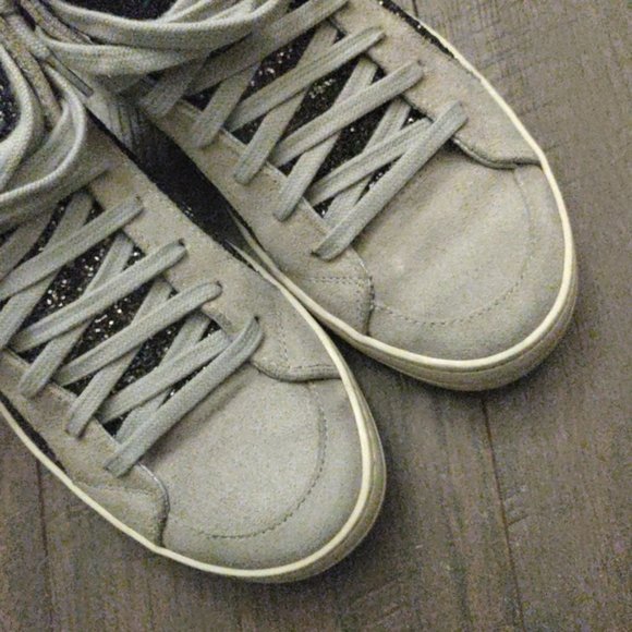 P448 Glitter High Top Sneakers / Mid Top Sneakers - Picture 8 of 14